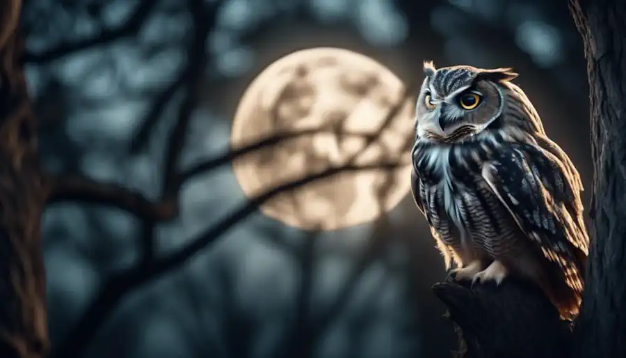 Owl in the Moonlight